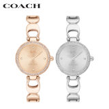 COACH蔻驰帕克系列 施华洛世奇水晶镶钻手镯式钢带石英