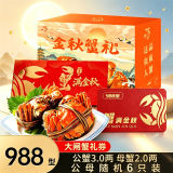 【蟹季尝鲜】蟹侬大闸蟹 988型蟹卡（公3.0两，母2.